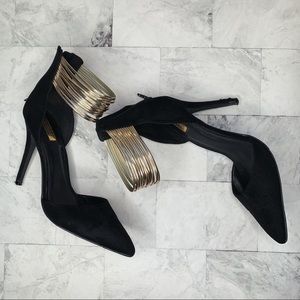Black and Gold Pumps